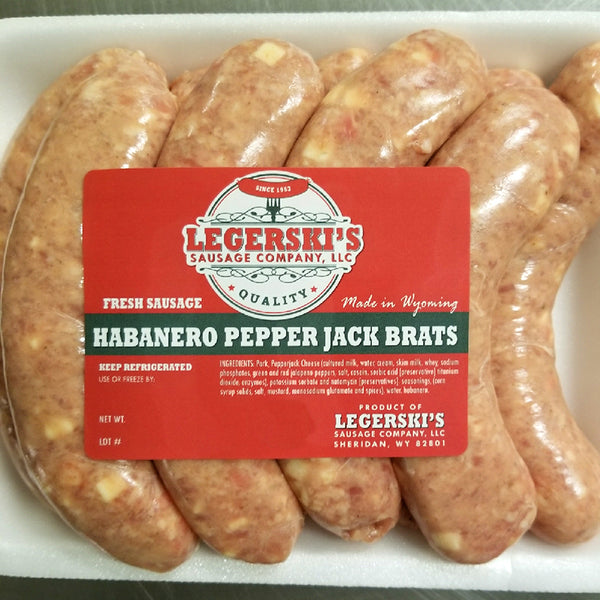 Habanero Pepper Jack Brats – Legerski Sausage Co., LLC