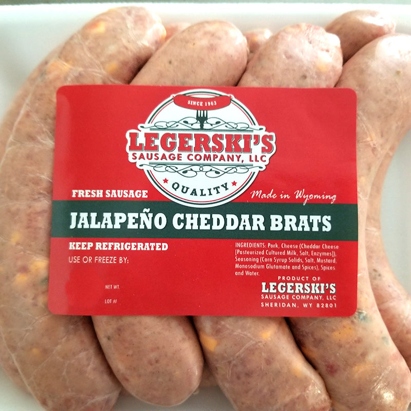 フランシスカン　スターバスト　ショート　ソルト＆ペッパーシェーカー Jalapeño Cheddar Brats – Legerski Sausage Co., LLC